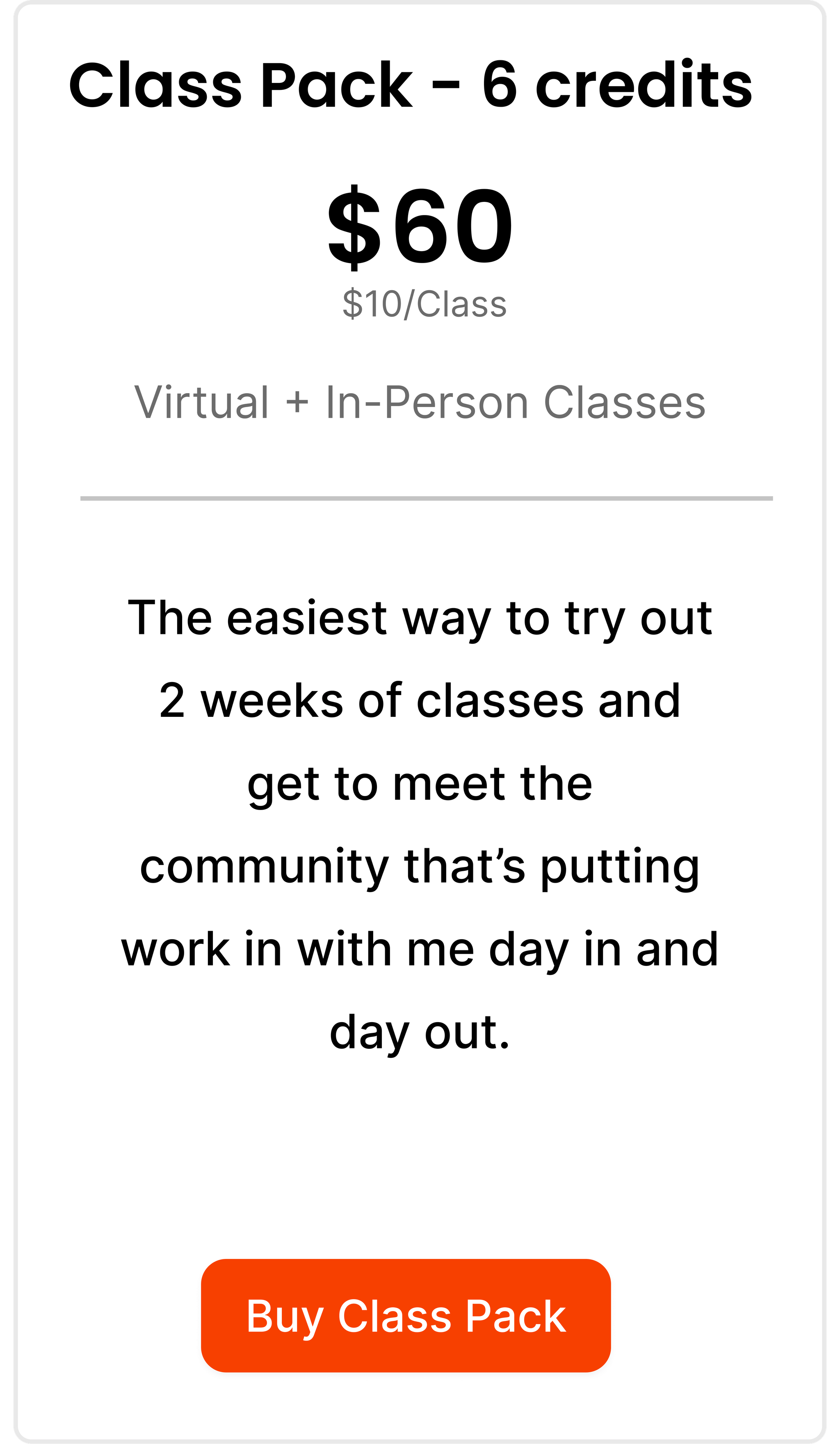 Classpack Memberships Preview on Somble