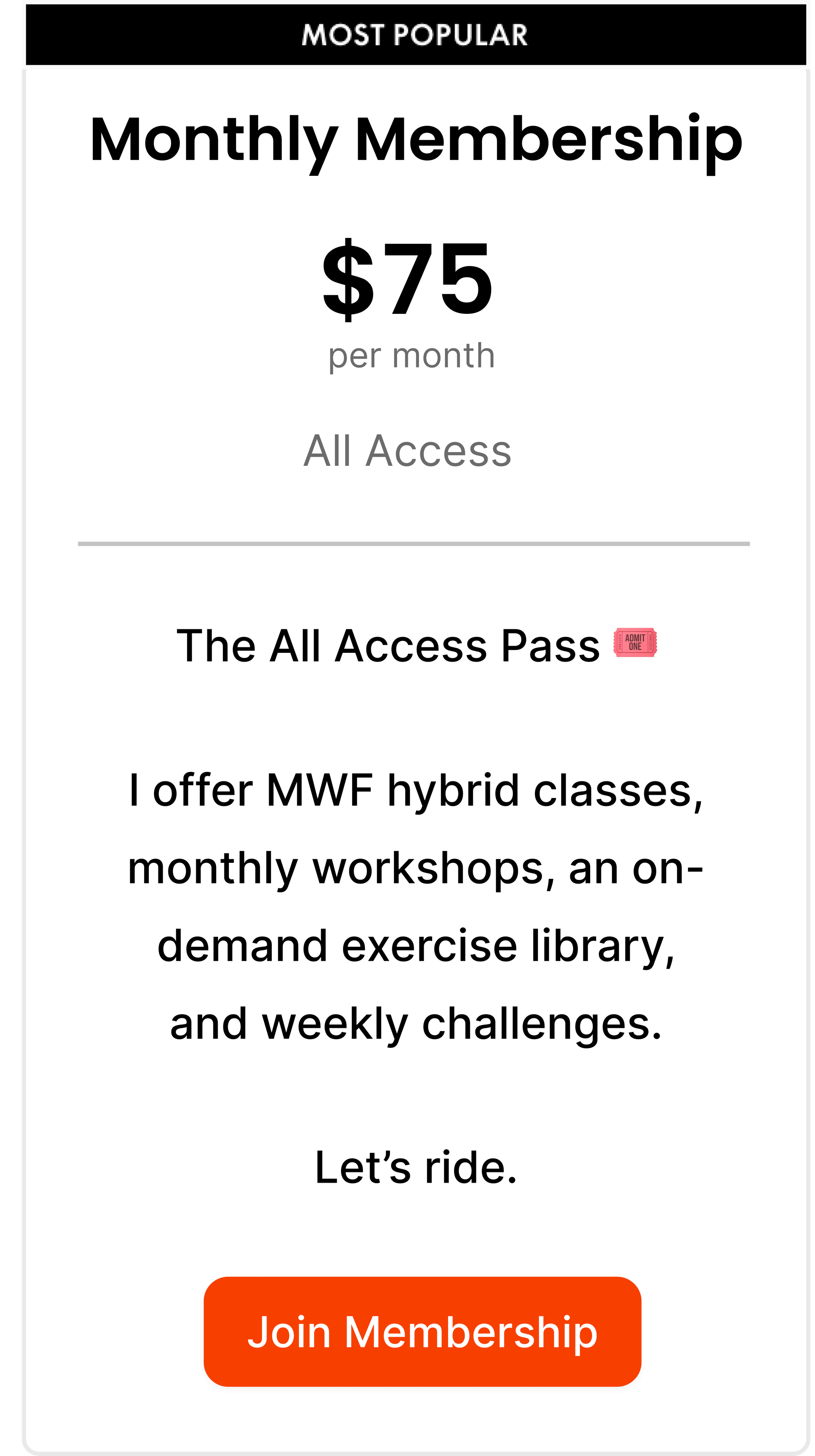 Subscription Memberships Preview on Somble